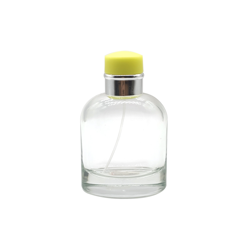 Transparent glass bottle with round shoulder Fashion simple perfume bottle