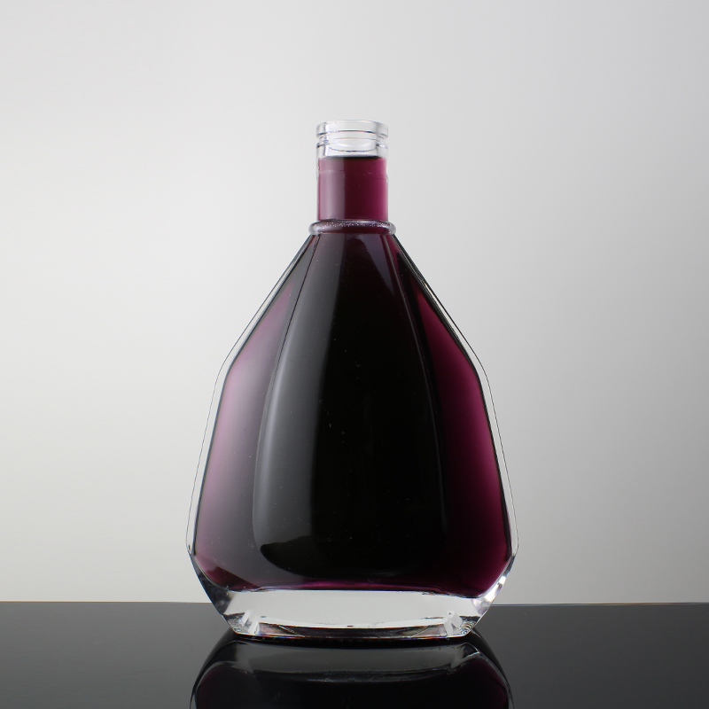 Empty Liquor Brandy Whisky 700ml 500ml Glass Bottle With Lid 