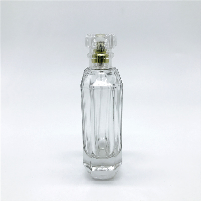 Big capacity rectangle clear Hexagon 90 ml/100 ml empty perfume bottle ...