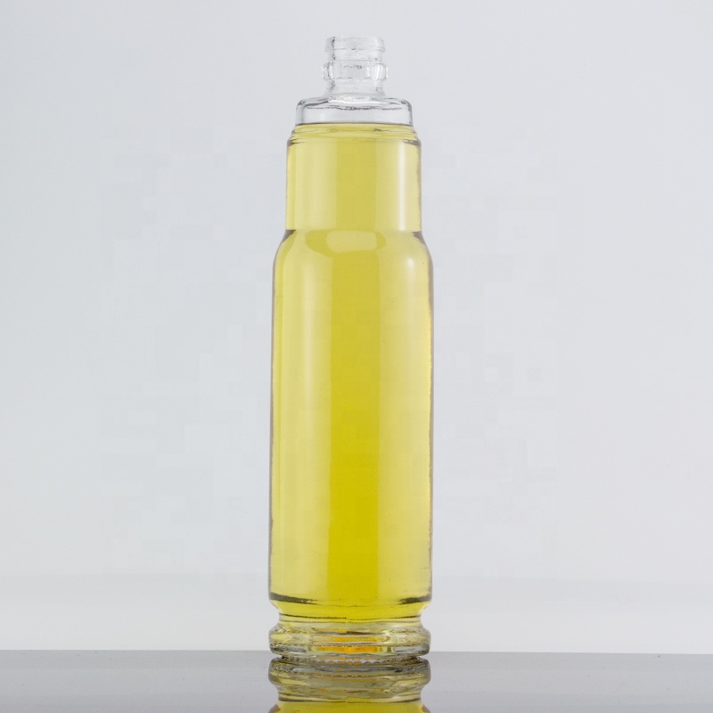 Guala Top Rocket Shape Transparent Round 500ml Vodka Glass Bottle With Gold Lids 