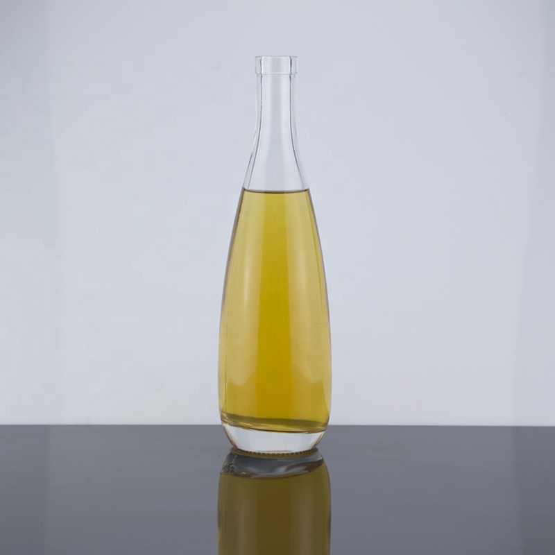 Thick Bottom Drop Shape Glass Bottle 500 Ml With Super Flint Material Wine Bottle With Decoration 