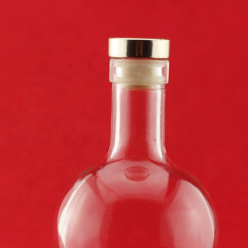 700ml Clear Glass Liquor Bottle 750ml Glass Bottles With Cork, High