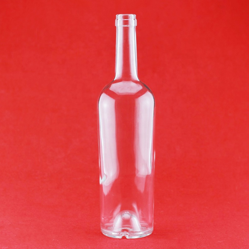 wholesale custom made brandy glass Bottle bottom sunk clear 750cl