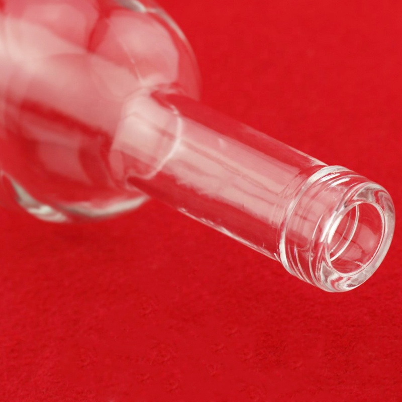 Fashion Design Unique Shape Narrow Bottom Whisky Glass Bottle With Cork, High Quality unique