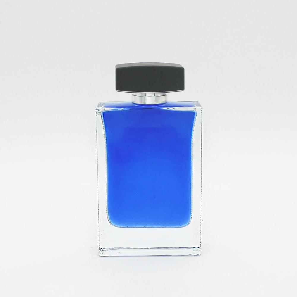 custom made fancy luxury atomizer square clear empty glass spray 100ml perfume bottle