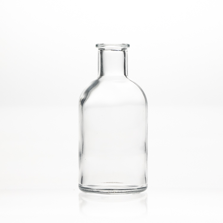Home Decorative Glass Round Clear Empty 250ml Reed Diffuser Bottle