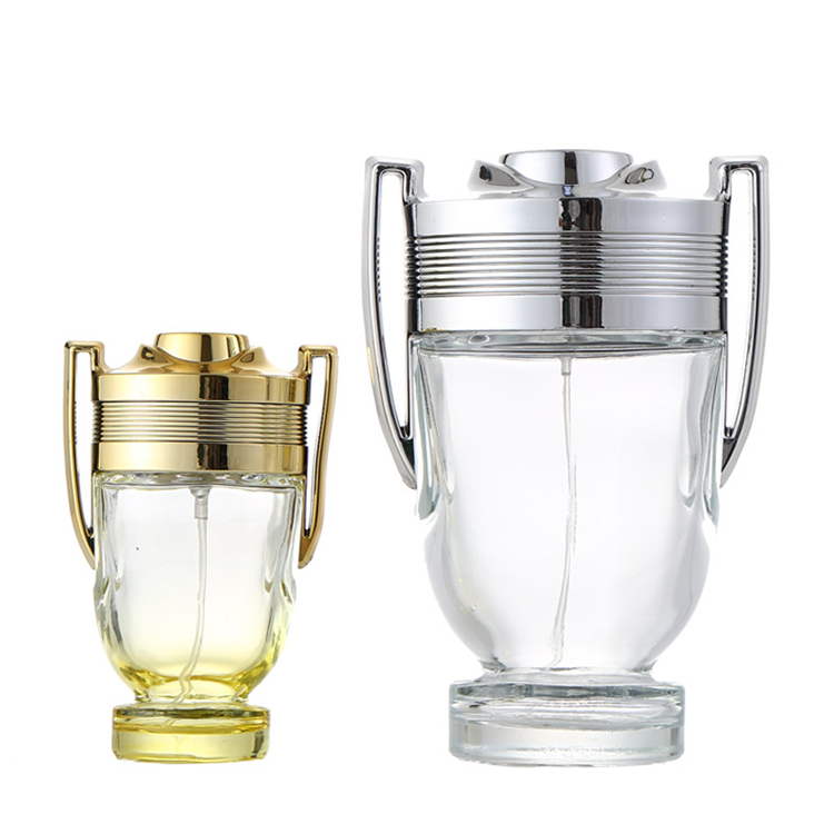 Shiny Gold 25ml 50ml 100ml Trophy Cup Shaped Glass Perfume Bottle With ...