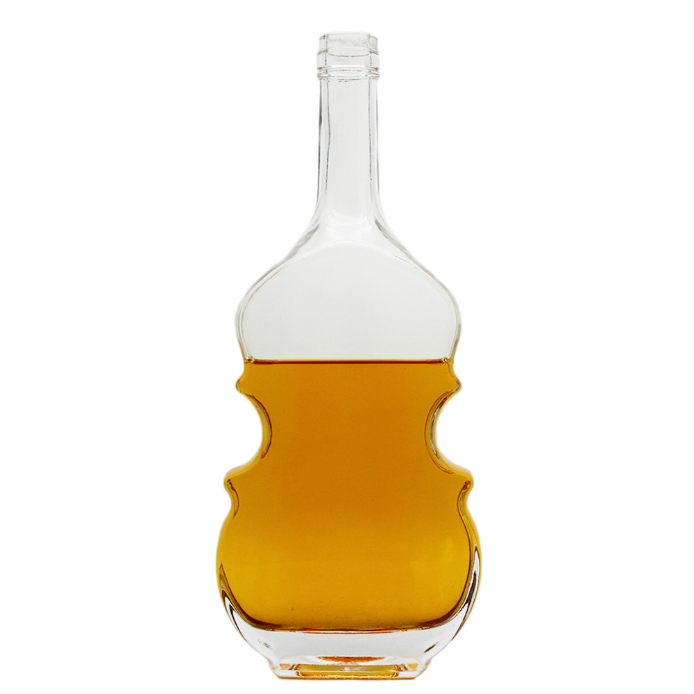 Custom high quality durable using various whisky Magnum violin-shaped bottles