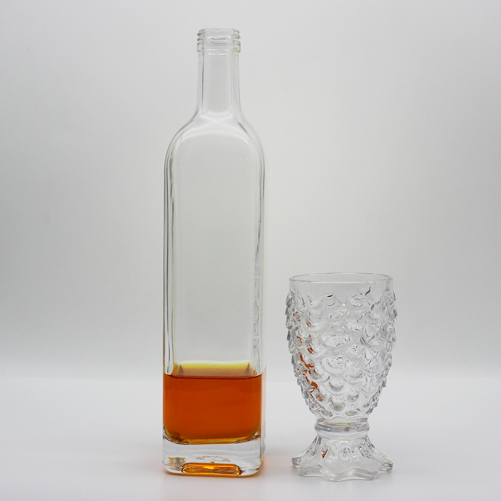 small dummy wine for display screw cap vodka glass bottles for liquor