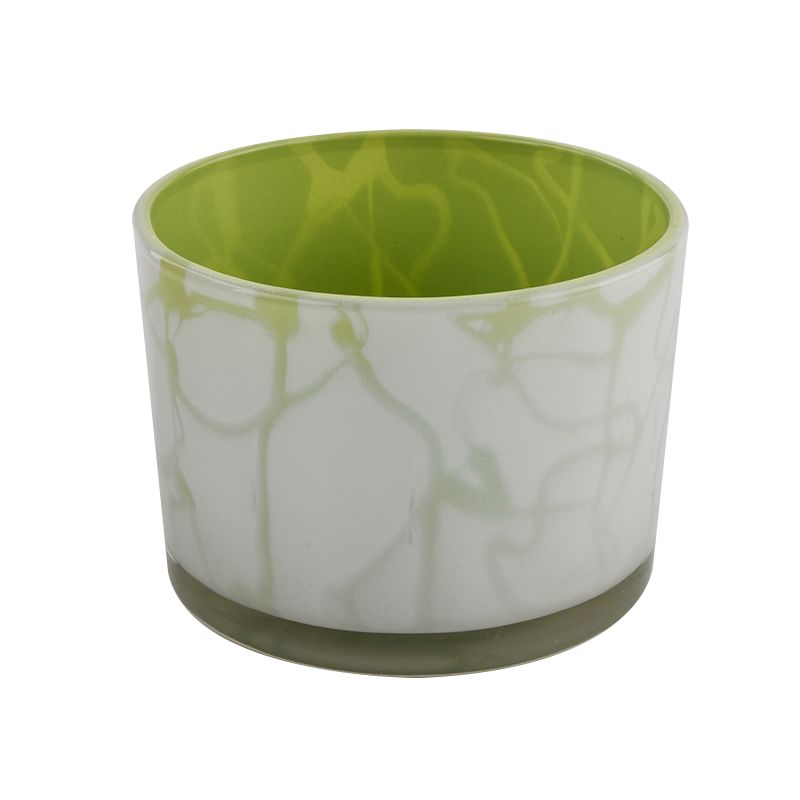 Wholesle 16oz spring green cylinder glass jar for wedding