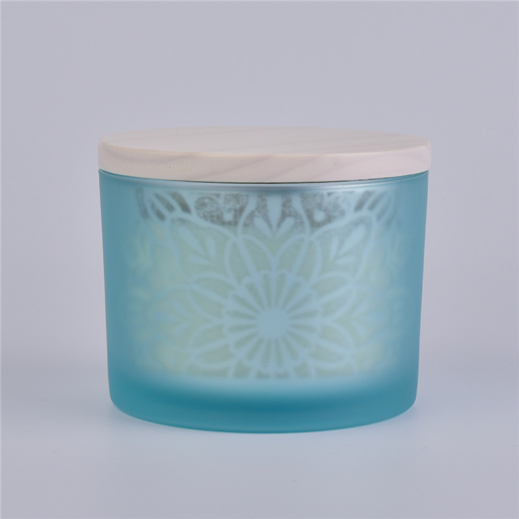 empty candle jar glass with lids