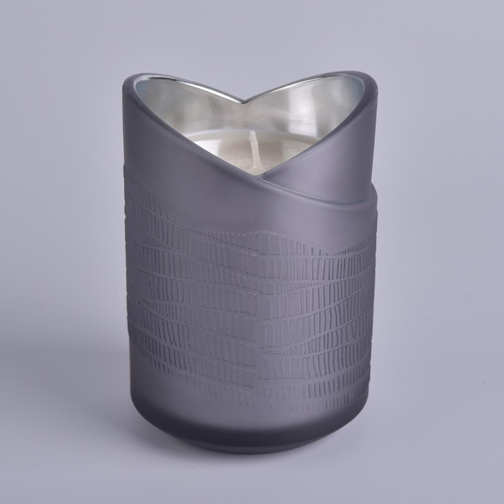 Home Decoration Wax Scented 8oz Glass Candle Holders