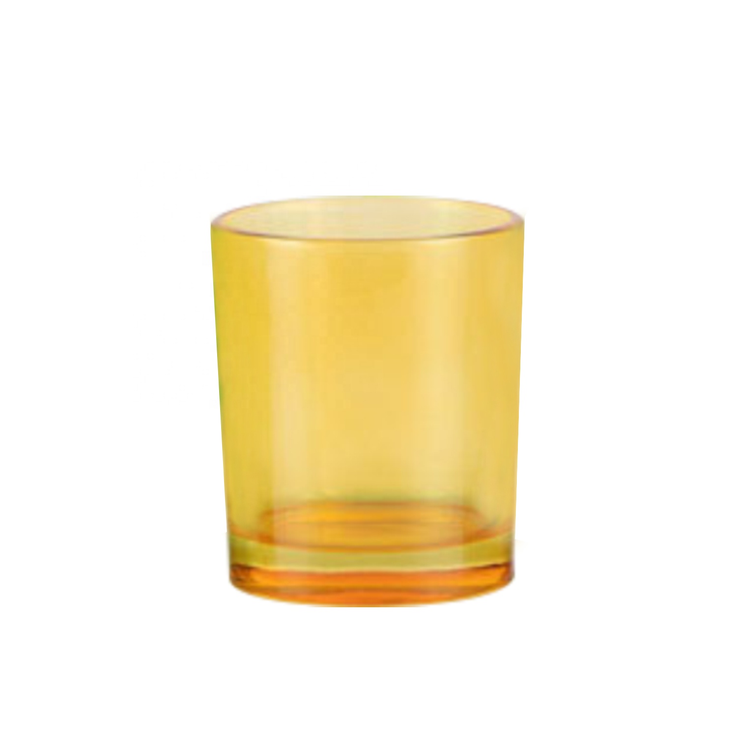 NEW Empty Candle Jar Amber Sprayed Colored Glass Candle Jar