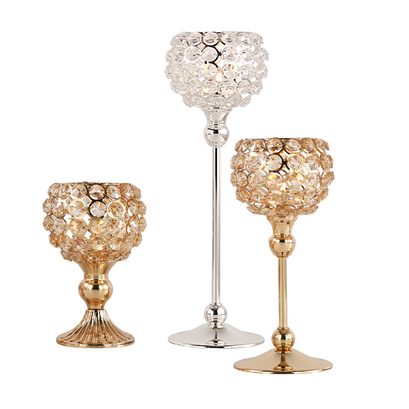 Creative tall home decoration luxury glass candle jar