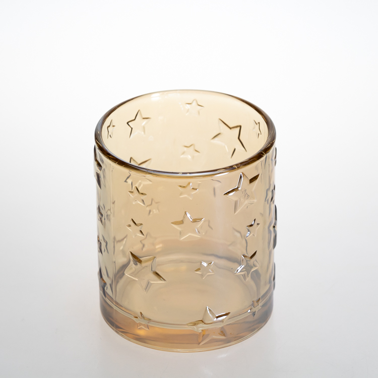 Factory Wholesale glass candle holder coloring glass containers for