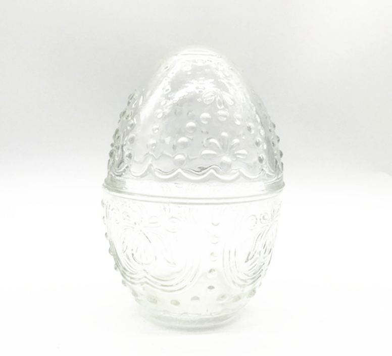 glass egg shape candle holder/candel jars cone shaped glass candle holder