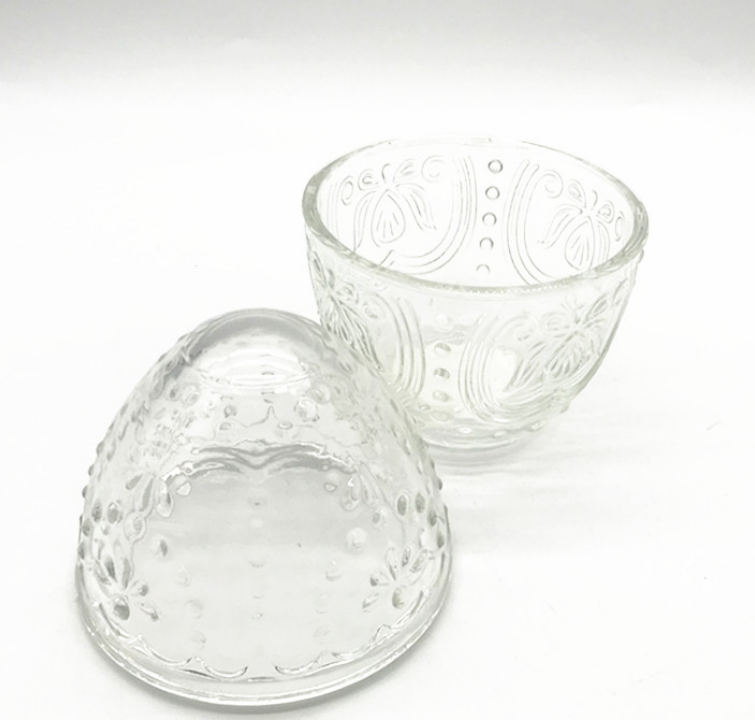glass egg shape candle holder/candel jars cone shaped glass candle