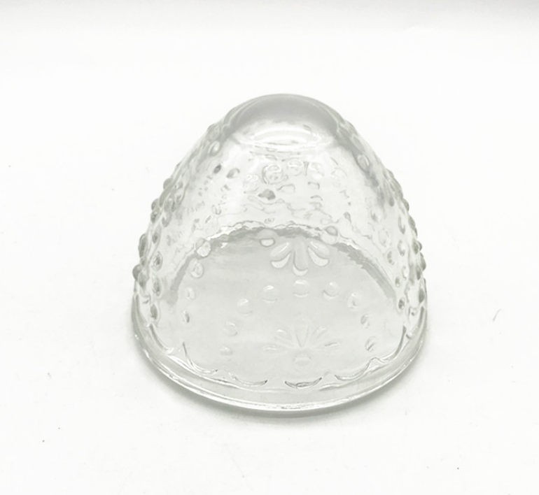 glass egg shape candle holder/candel jars cone shaped glass candle