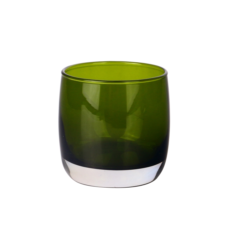 Factory Direct 200ml Round Candle Holder 6oz Glass Amber Candle Jars