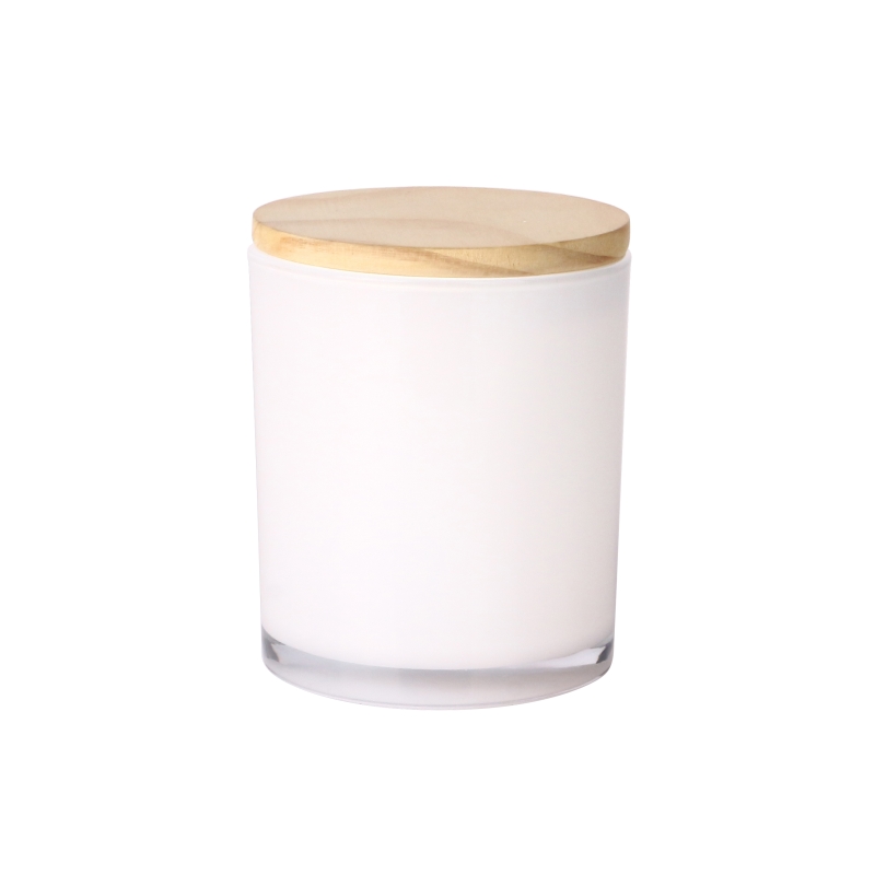 Hand-poured scent wax glass jar glass candle jars with wooden lids