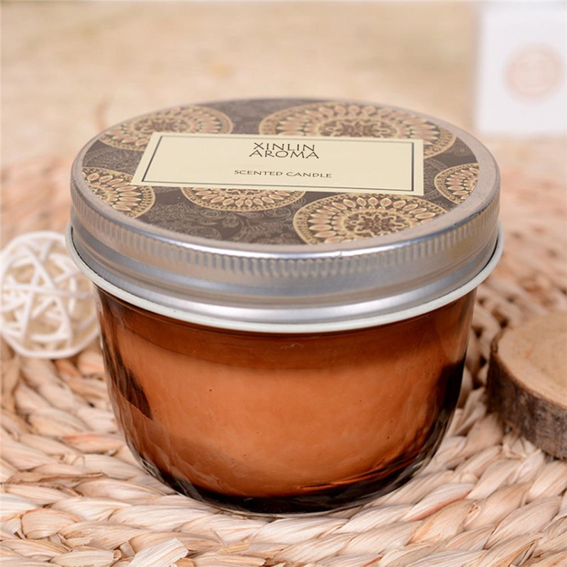 Hot Sell Custom High End Decorative Crystal Glass Candle Jar With Metal