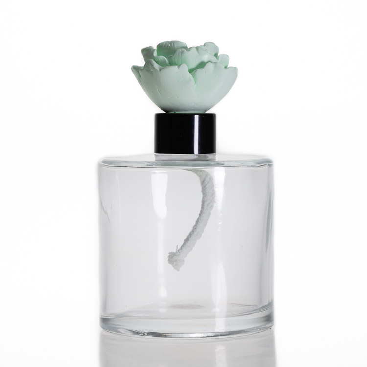 Fancy Empty Aroma Bottle Round Reed Diffuser Glass Bottle 300ml