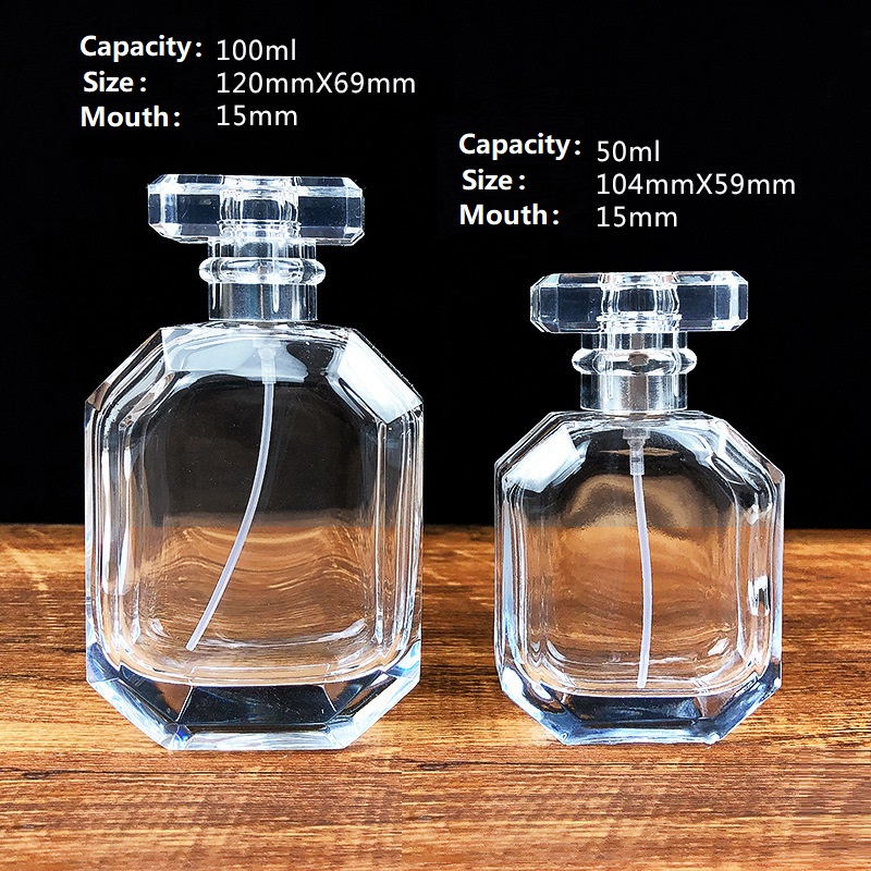 perfume glass bottle 50 ml 100 ml glass travel size perfume bottles