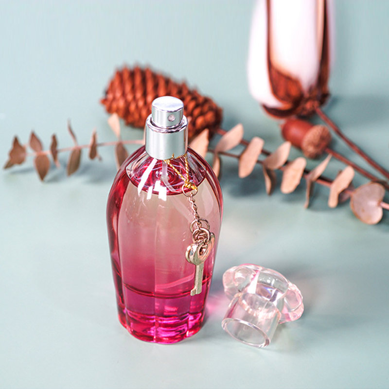 New 60ml premium perfume Sub-bottle Pink gradient round glass perfume ...