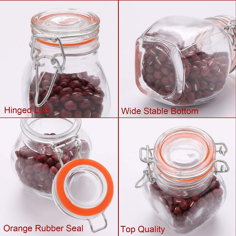 Spice Jars Airtight 4 oz small mason Glass Jars with Leak Proof