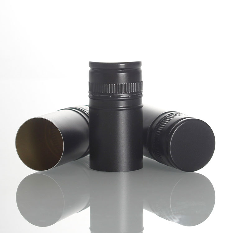 30x60mm wine glass bottle aluminum screwcap with PE/sarantin/Saranex liner for wine/liquor/spirits bottle