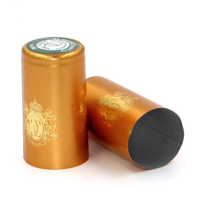 Factory Price Embossed LOGO PVC Heat Shrink Capsule Wholesale Wine Shrink Cap Easy Tear Wine Capsule
