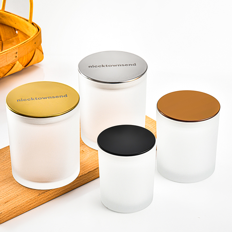 Manufacturers Direct Custom Logo Various Sizes Empty Scented Candle Jars with Flat Mirror Lid