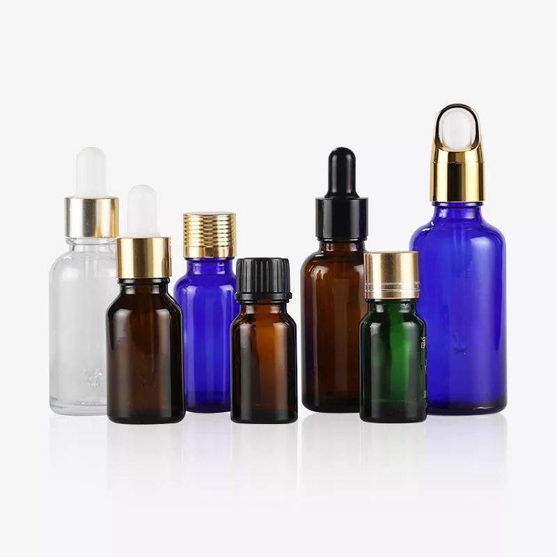 Glass essential Oil CBD bottles with dropper cap 5ml 10ml 15ml 30ml 50ml 100ml