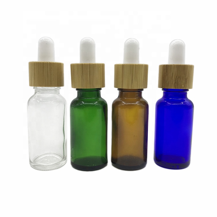 CBD oil 5ml 10ml 15ml 20ml 30ml 50ml 100ml glass tincture bottles with bamboo pipette dropper