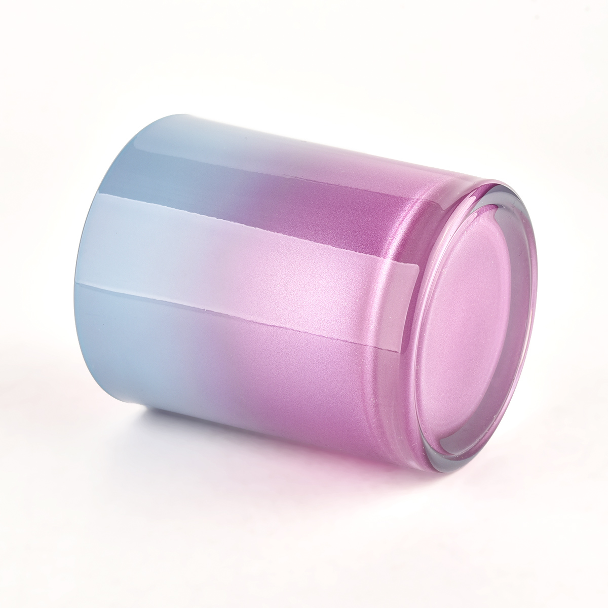 empty glass candle jar for candle making 8oz purple colour glass candle