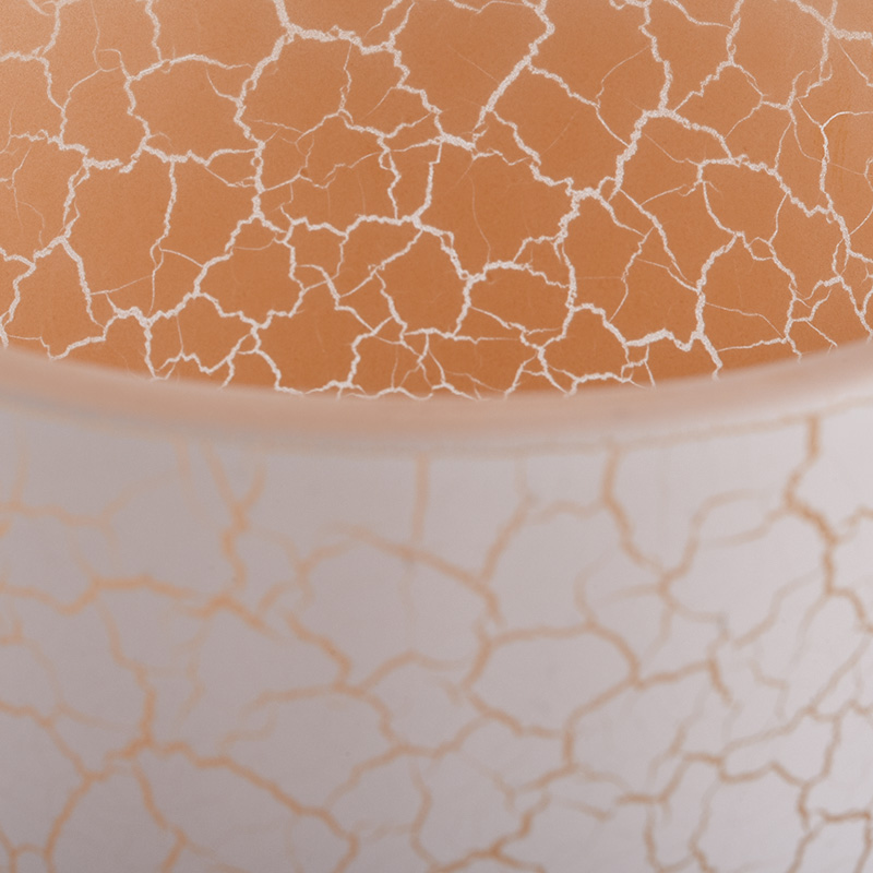 unique orange glass candle jars for making custom candle vessel