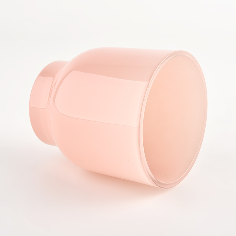 Wholesale 8oz 10oz 12oz pink glass step jar from Sunny Glassware