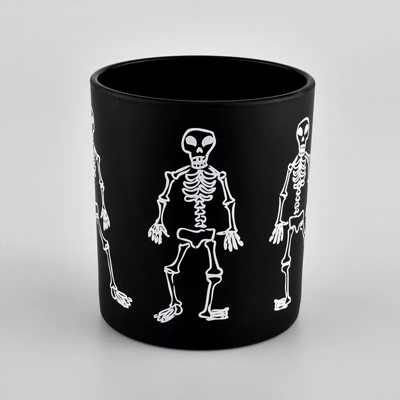 luxury black glass candle jars frosted glass soy candles