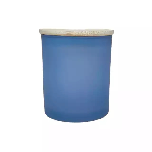 Factory producing new color matte glass empty candle jars for home decoration