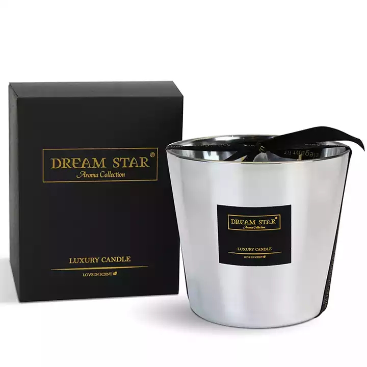 Luxury cone custom glass textured candle jars wholesale empty aromas candle jar gold