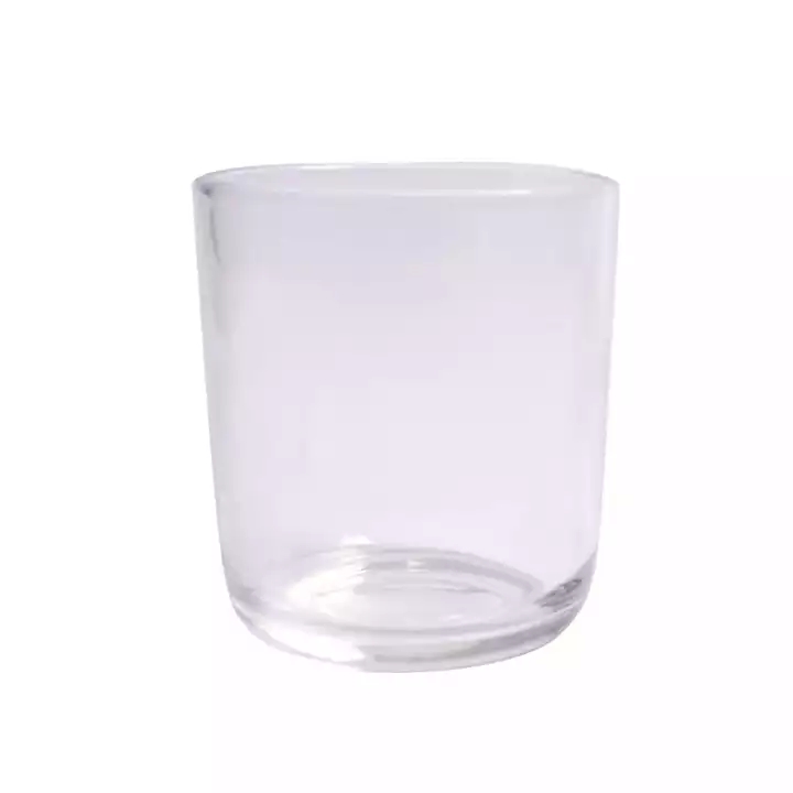 Wholesale Custom Clear Glass Round Bottom Candle Jar Container Holders with Lids Packaging for Soy Wax Scented Candle Making