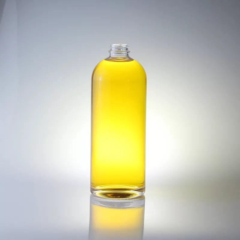 Wholesale Custom 700ml 750ml Clear Whisky Gin Liquor Short Neck Round Shape Glass Bottle With stopper Manufacturer