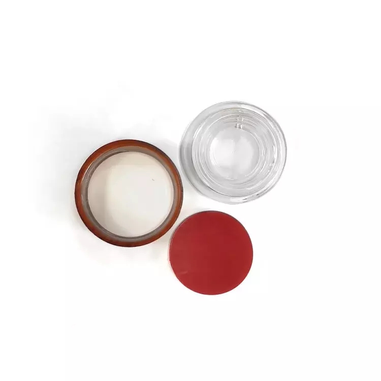 Custom 5ml 9ml 3.5 g Electroplated Round Square Smell Proof Glass Concentrate Packaging Jar With Lid