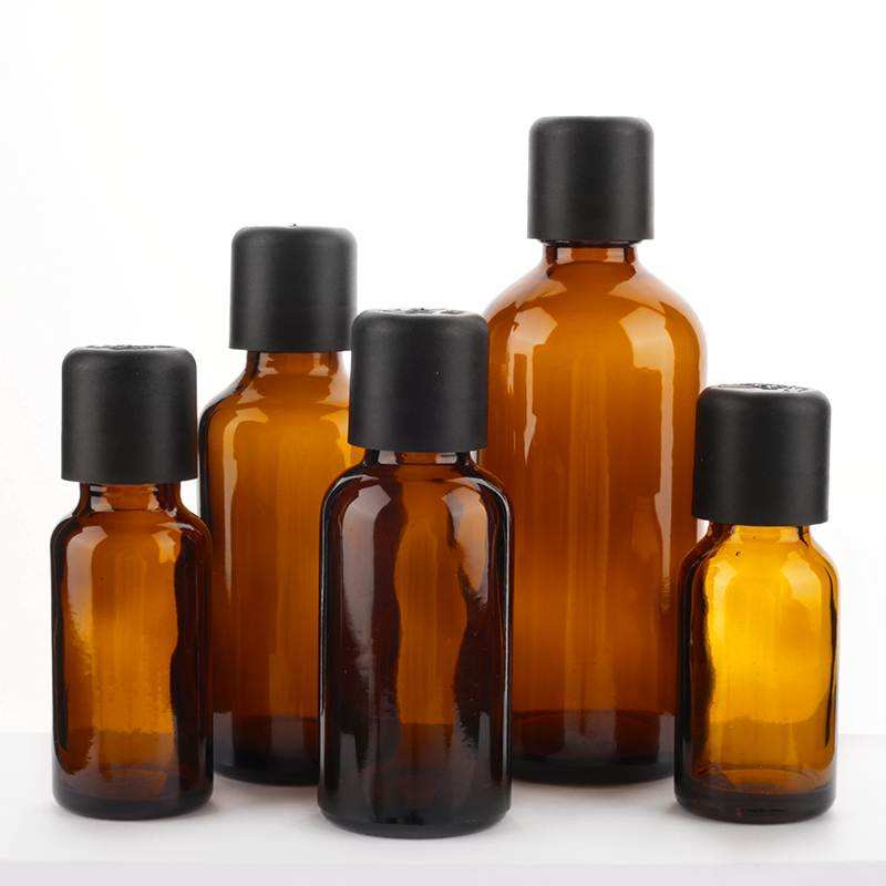 5ml 10ml 15ml 20ml Amber Euro Essential Oil Glass Aromatherapy Tincture Bottles 30ml 50ml 100ml with Child Resistant Screw Lids