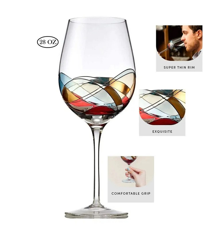 Jumbo 20oz Funny Wine Glass – 'Not Drinking Alone, Cat Is Home' – Red/White Goblet By MIP
