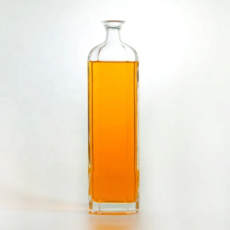 200ml 375ml 500ml 700ml 750ml 1000ml Transparent Empty Glass Liquor Vodka Tequila Bottle With Sealed Cork Lid