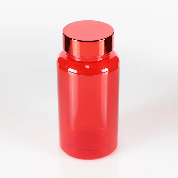 Plastic Capsule Supplement Container Pet Medical Pills Bottle Screen Printing Clear With Child Proof Lid 100ml 120ml 150ml
