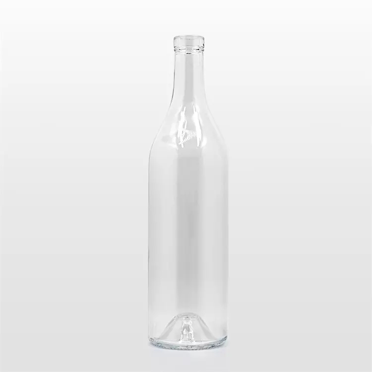 Glass Bottle 700ml 750ml whiskey bottle gin custom made glass liquor bottle with top cap