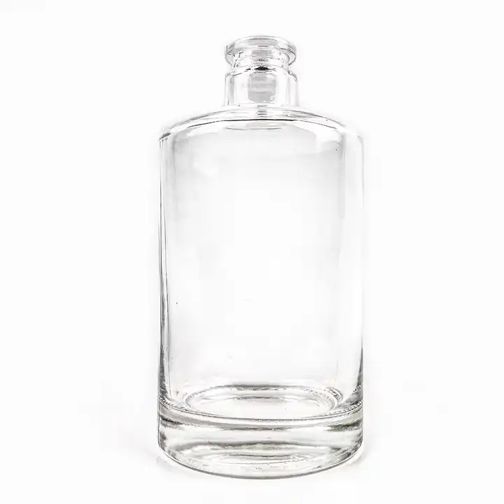 100ml 200ml 375ml 500ml 750ml 1000ml vodka round crystal glass liquor bottles with screw cap cork