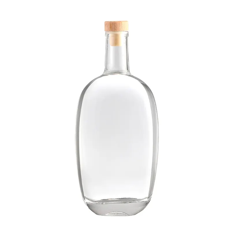 Empty Clear Glass Vodka Whiskey Bottles 375ml 500ml 700ml Gin Glass Liquor Spirit Bottles